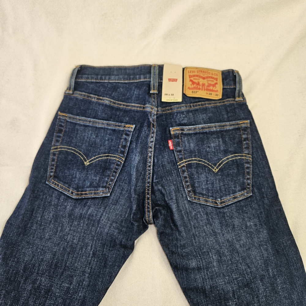 Levi's 513 Slim Straight Blue Jeans W/ Stretch Men's Sizes RT$59.5 NWT 28X32